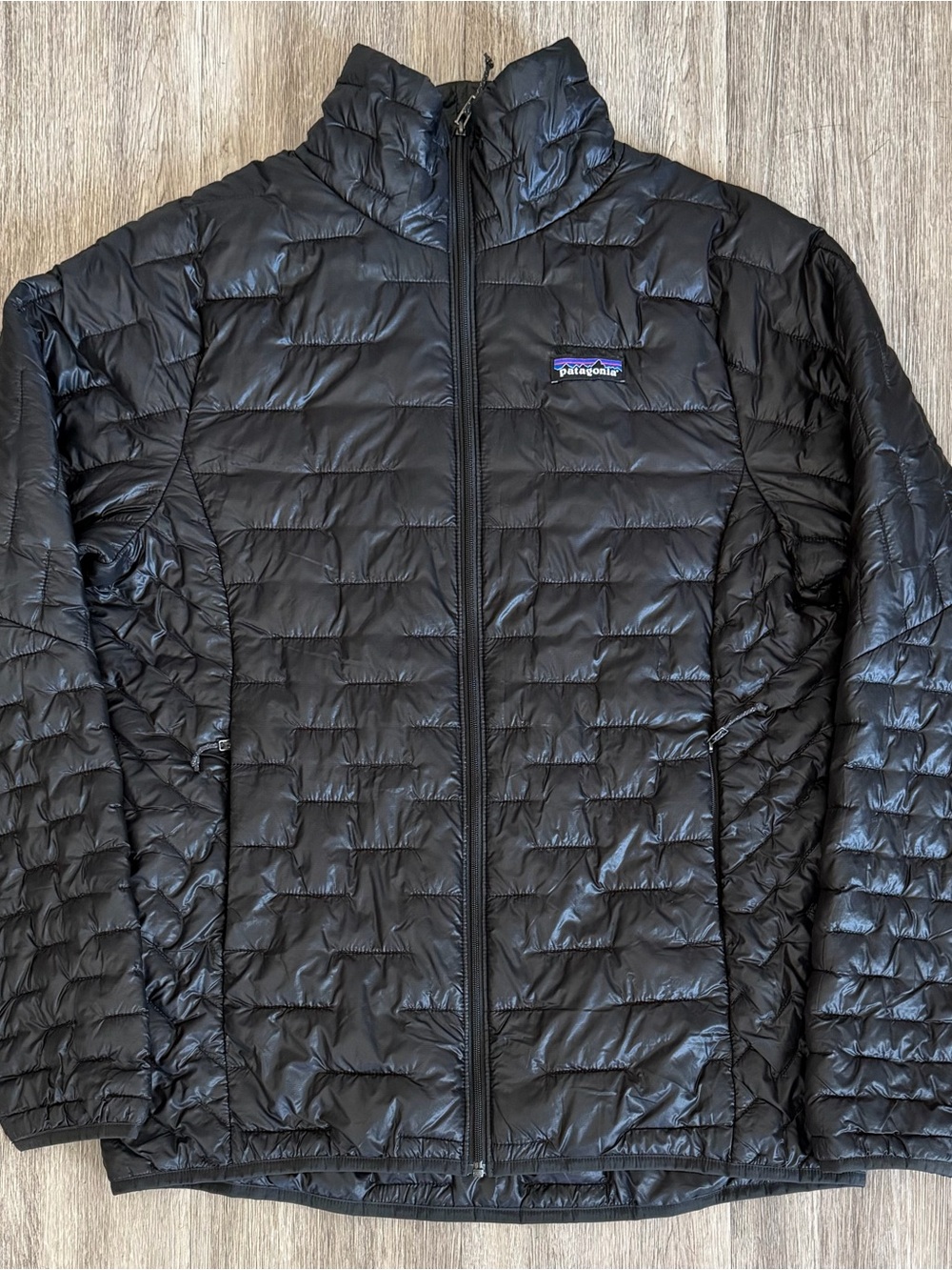Patagonia Micro Puff Jacket Womens Large (Mens Medium) Black Puffer Jacket Coat